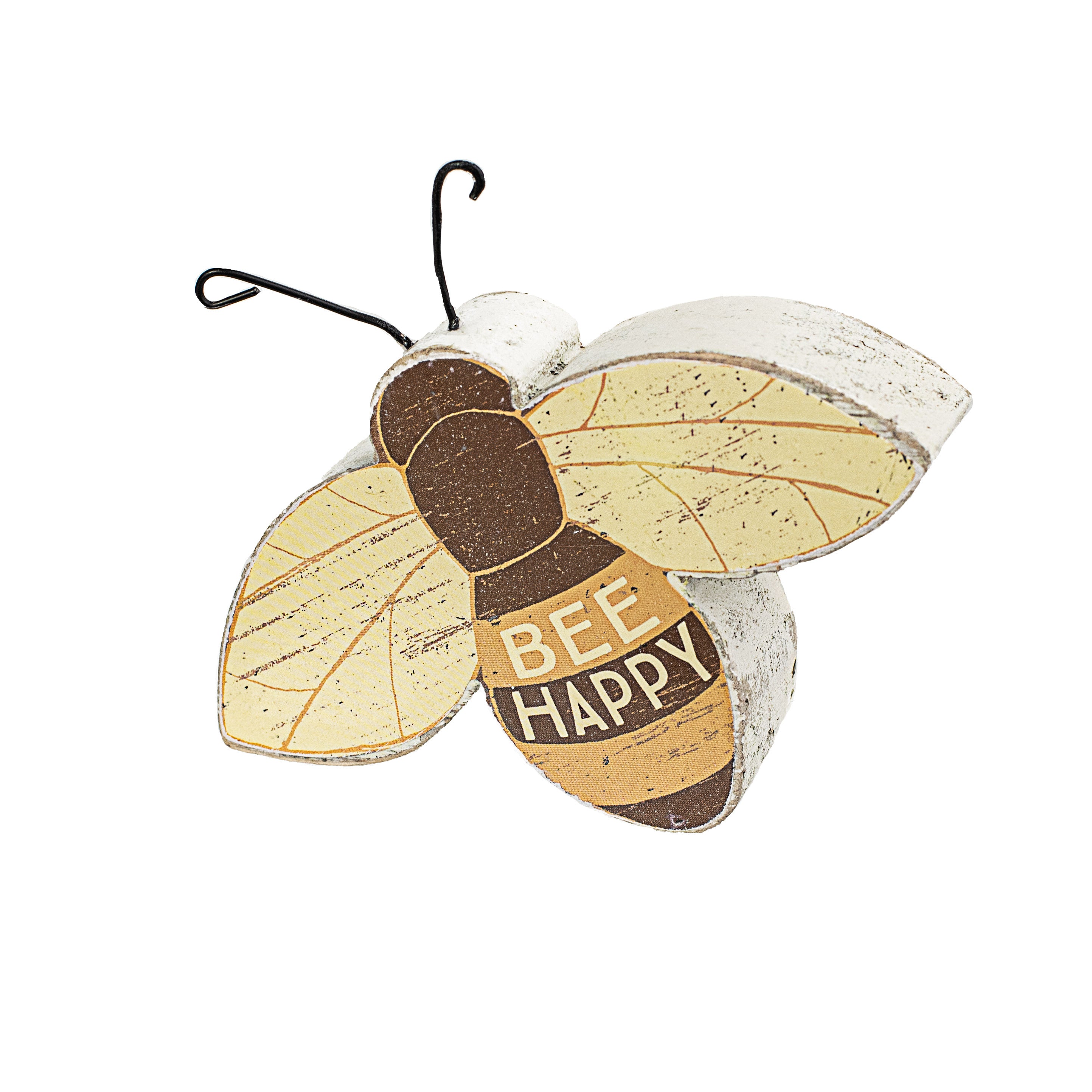 4.5" Block Sign: Bee Happy Chunky Sitter Item Number: 38309
