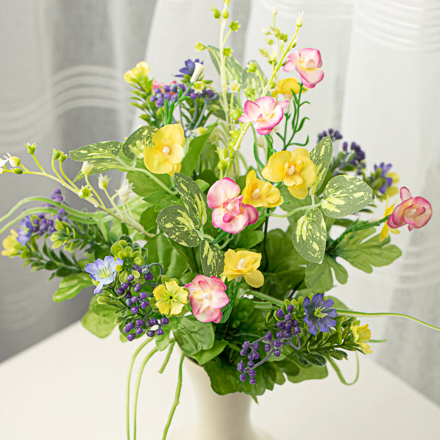 21" Bloom Filler Bush: Purple, Yellow, Fuchsia Item Number: 61970PUYWBT