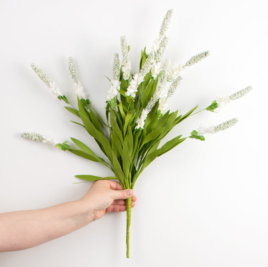 23" Blooming Hyacinth Flower Bush: Cream detail photo 3