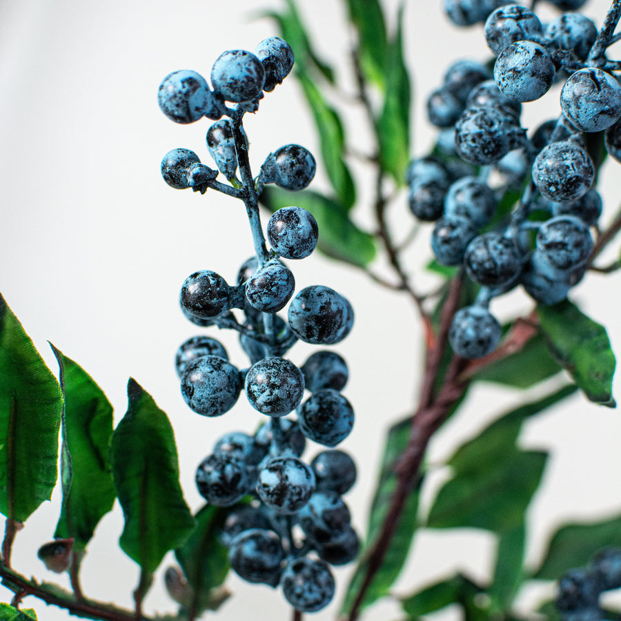 28" Blueberry & Leaves Spray Lifestyle Photo