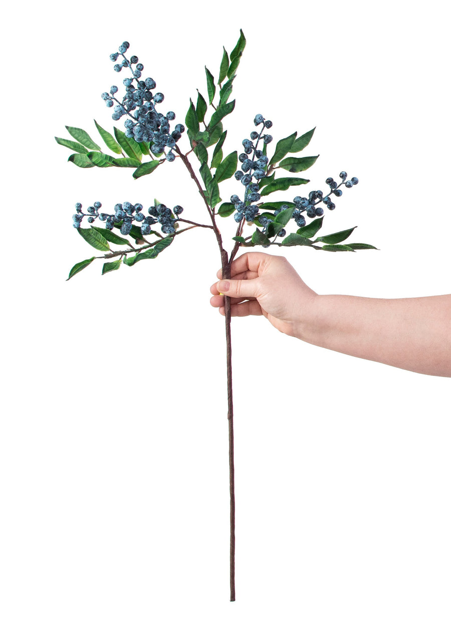 28" Blueberry & Leaves Spray detail photo 3