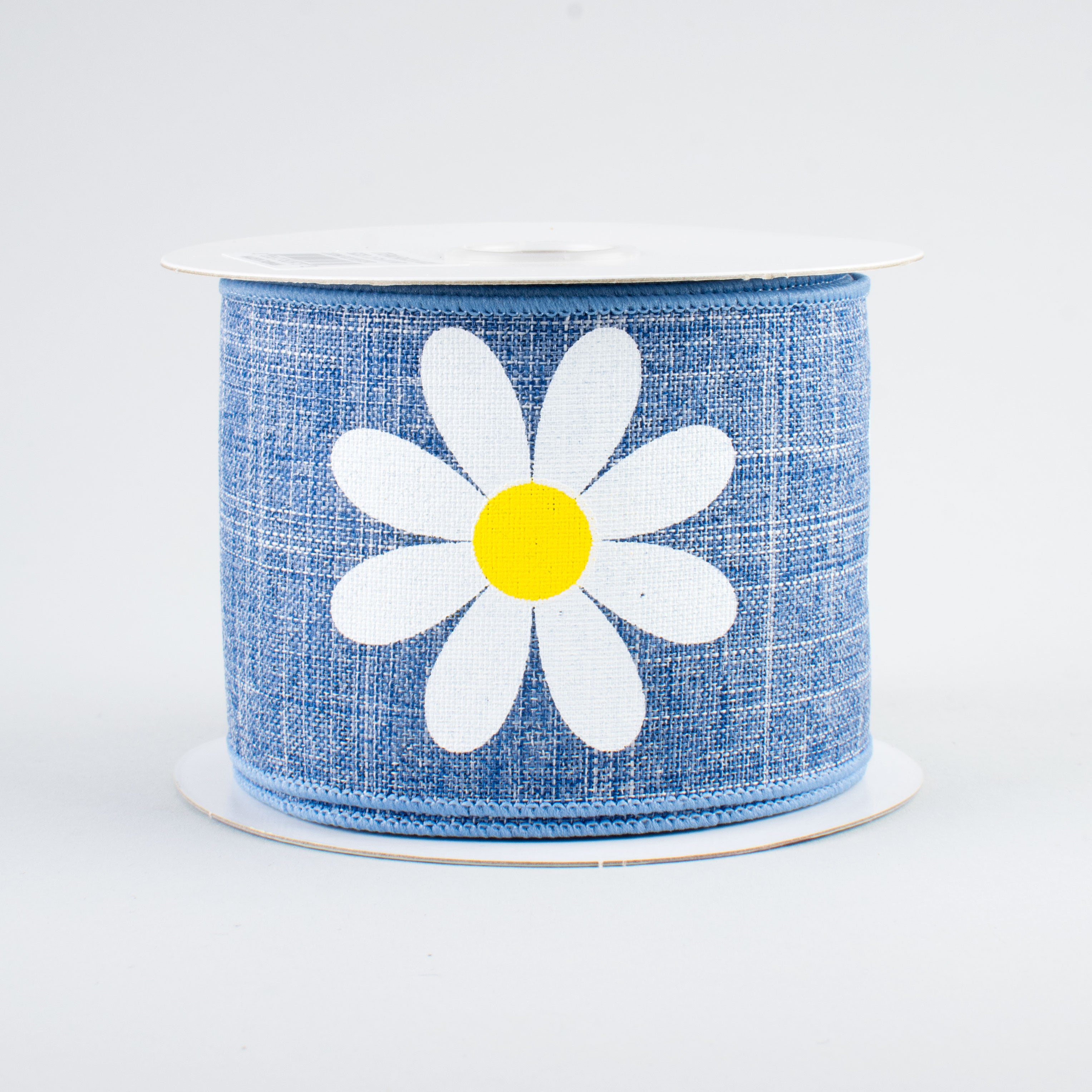 2.5" Bold Daisy Ribbon: Blue Denim (10 Yards)