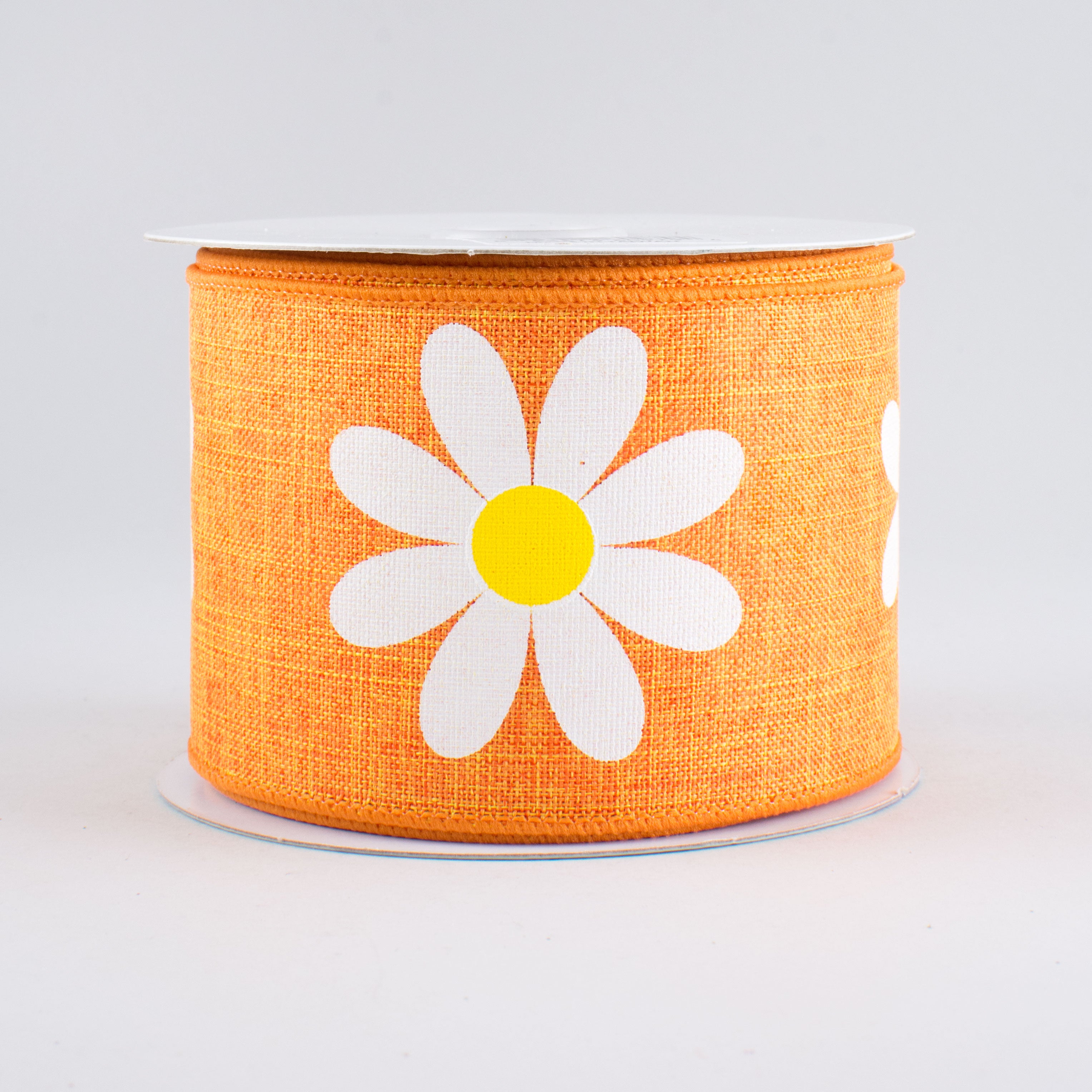 2.5" Bold Daisy Ribbon: Orange (10 Yards)