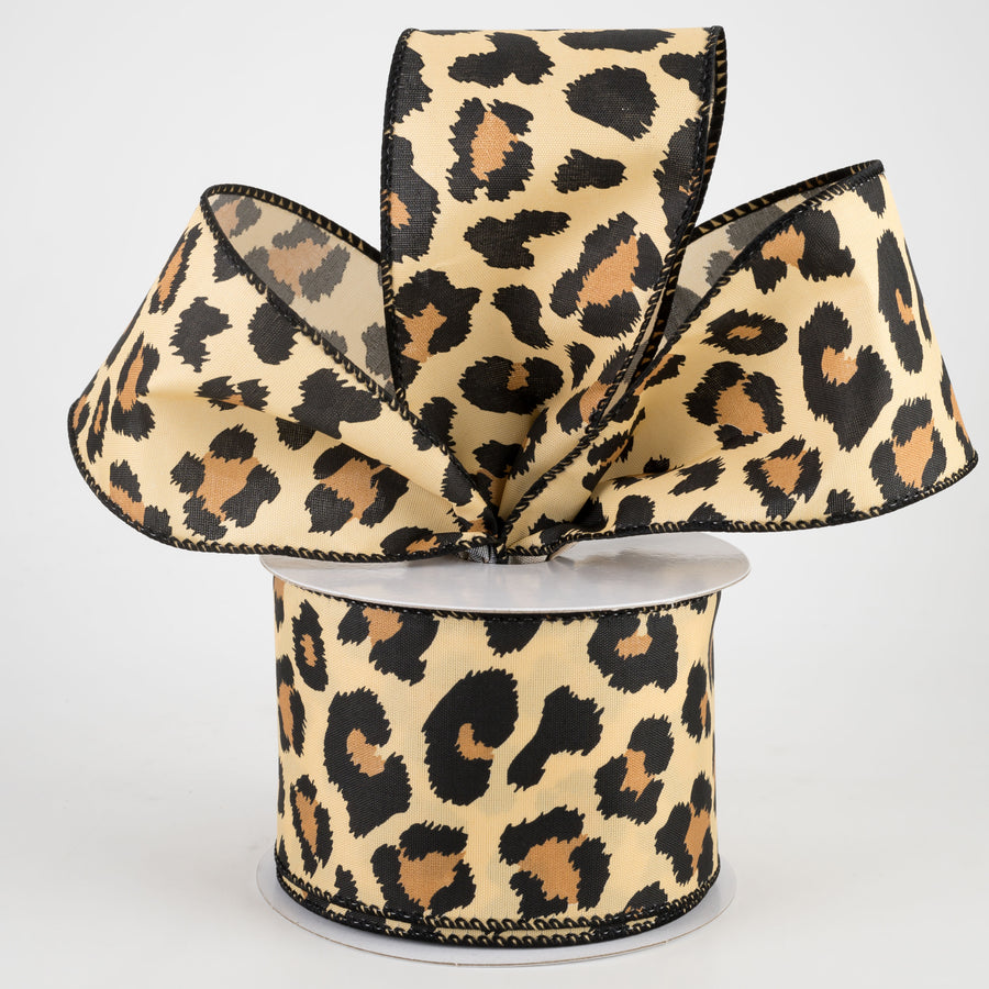 2.5" Bold Satin Cheetah Print Ribbon (10 Yards) Lifestyle Photo