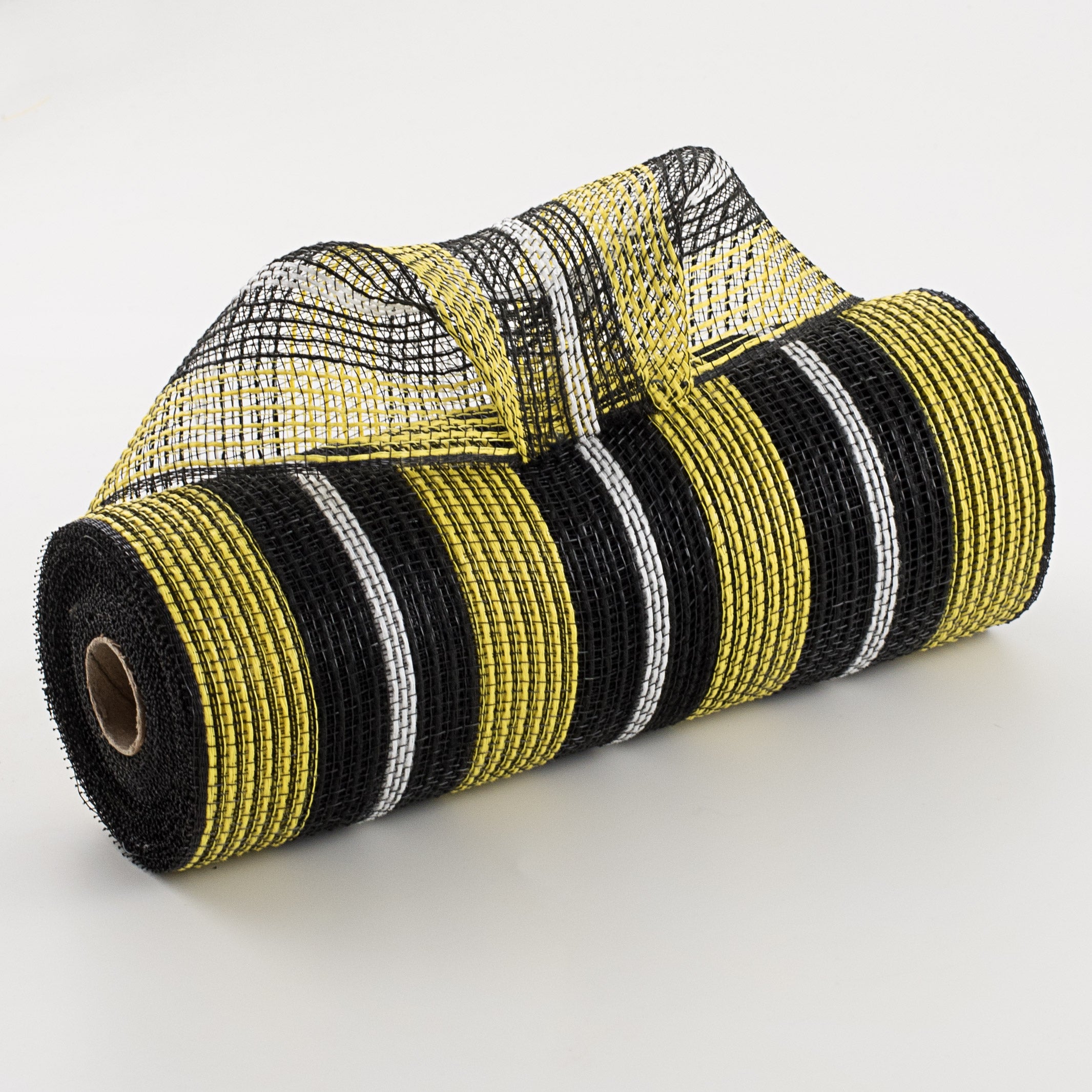 10" Bold Stripe Fabric Mesh: Yellow, Black, White Item Number: RY8327J9
