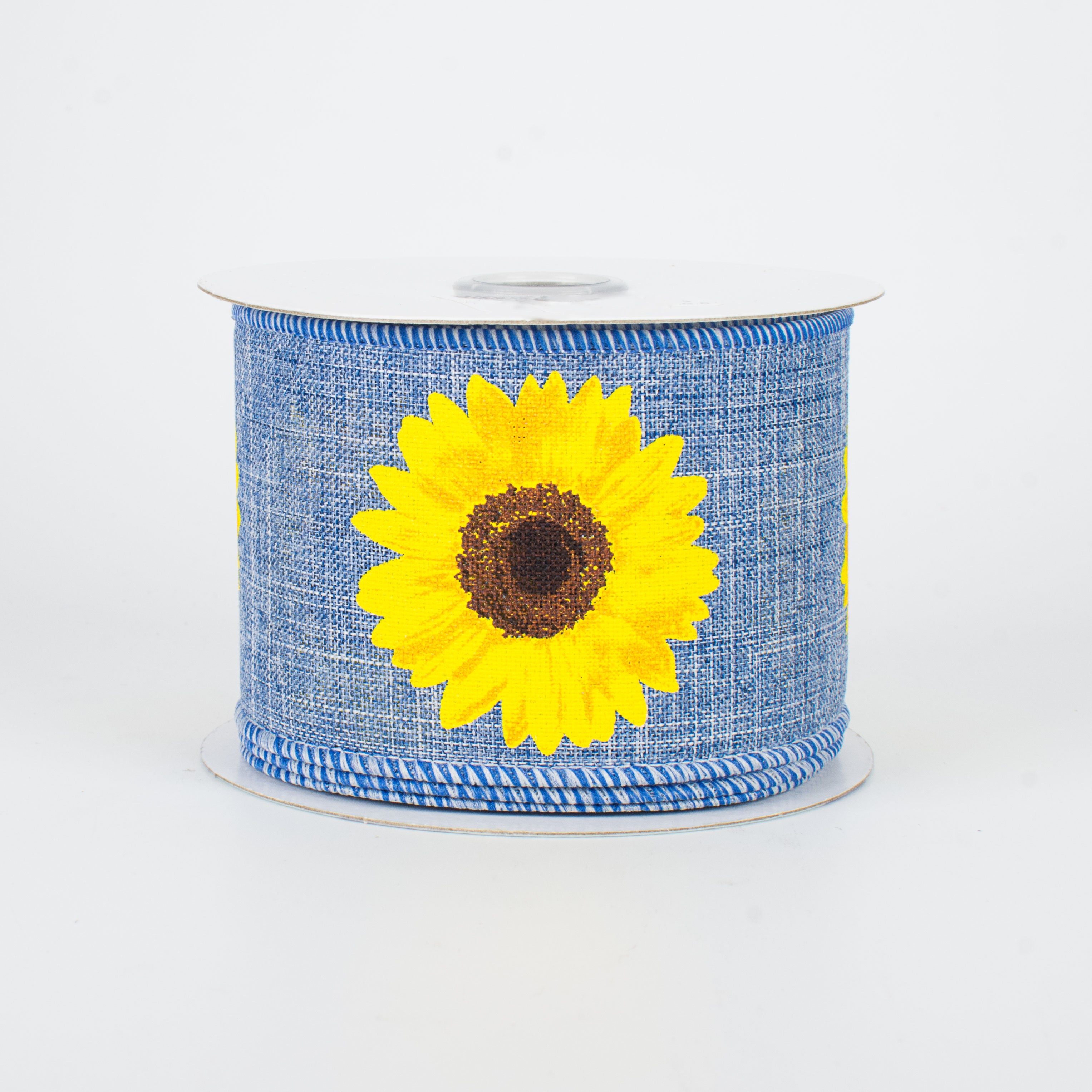 2.5" Bold Sunflower Ribbon: Denim (10 Yards)