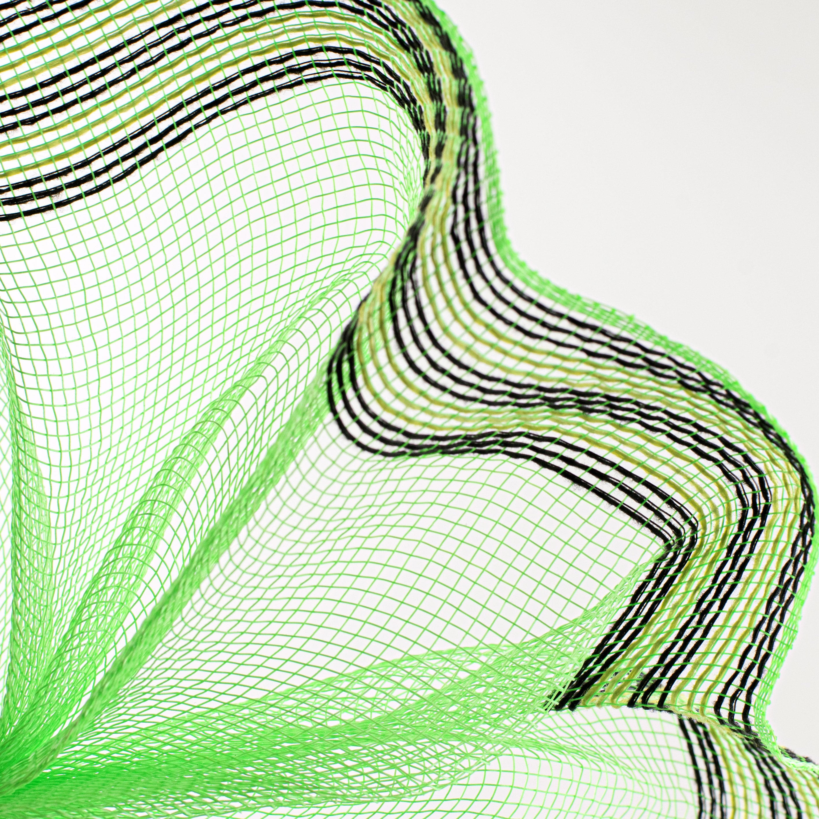 10" Border Stripe Mesh: Lime Green, Black, Fresh Green Lifestyle Photo