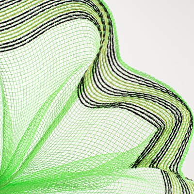 10" Border Stripe Mesh: Lime Green, Black, Fresh Green Lifestyle Photo