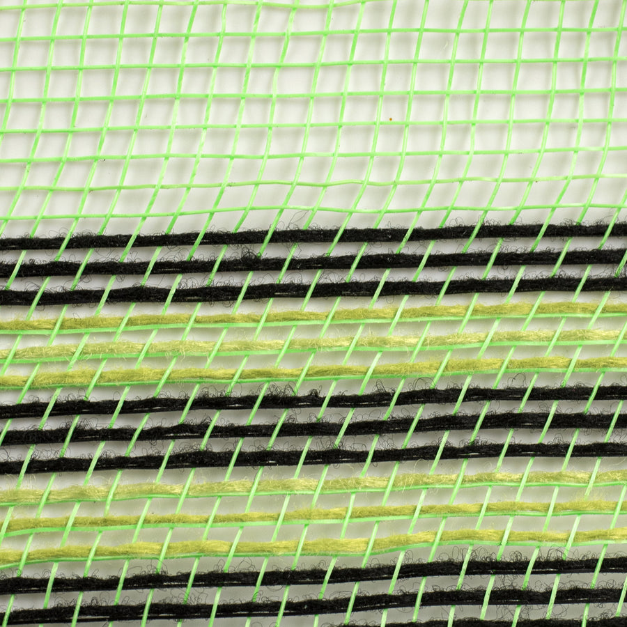 10" Border Stripe Mesh: Lime Green, Black, Fresh Green detail photo 3