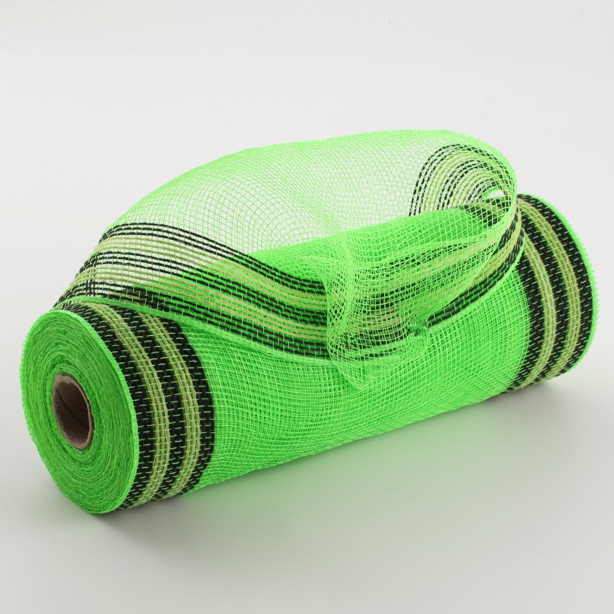 10" Border Stripe Mesh: Lime Green, Black, Fresh Green Item Number: RY8325K4