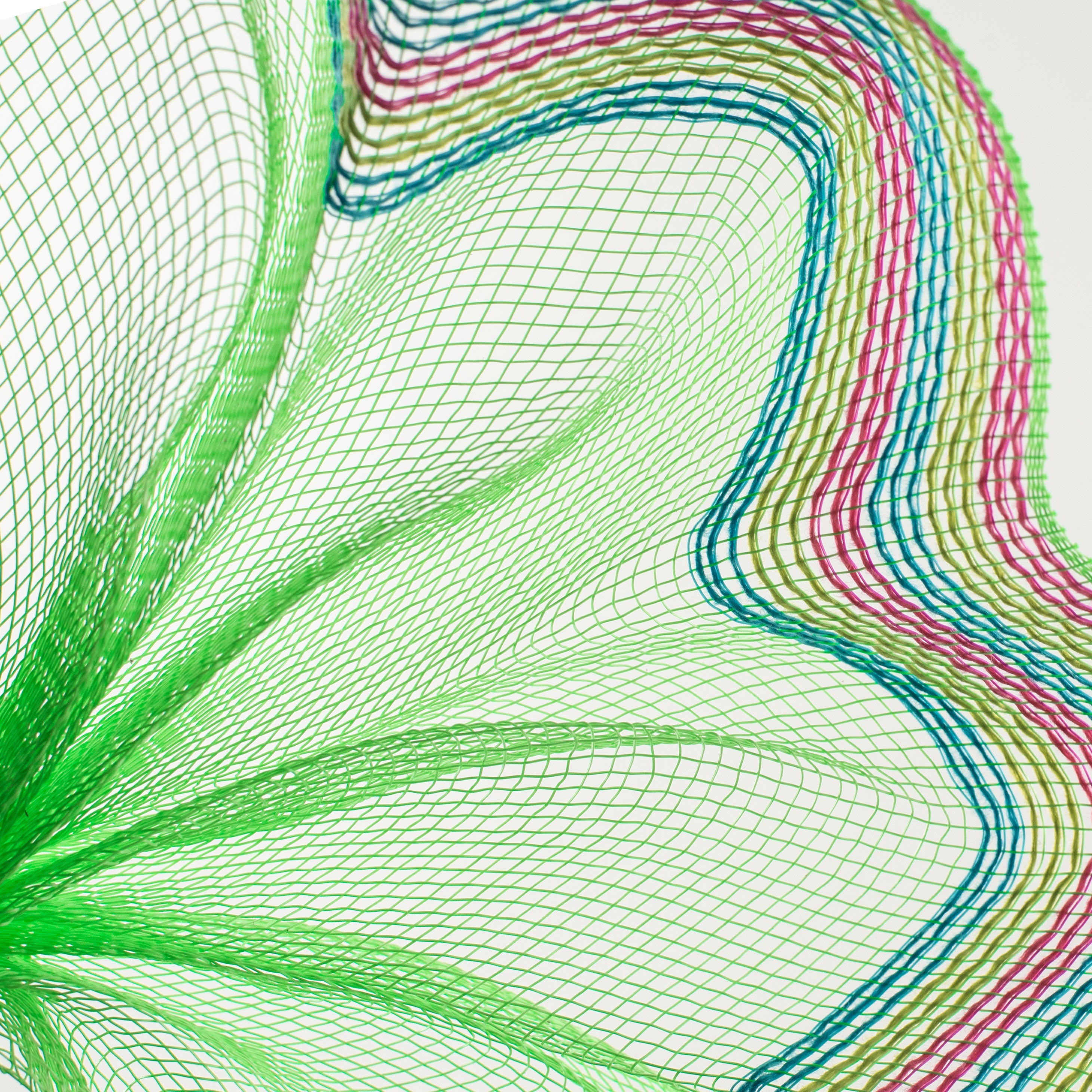 10" Border Stripe Mesh: Lime, Hot Pink, Fresh Green, Turquoise Lifestyle Photo