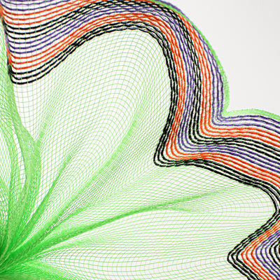 10" Border Stripe Mesh: Lime, Purple, Orange, Black Lifestyle Photo
