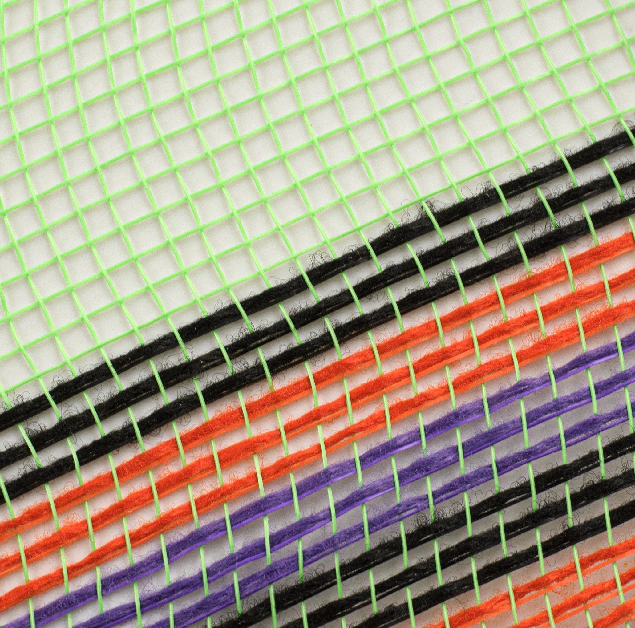 10" Border Stripe Mesh: Lime, Purple, Orange, Black detail photo 3