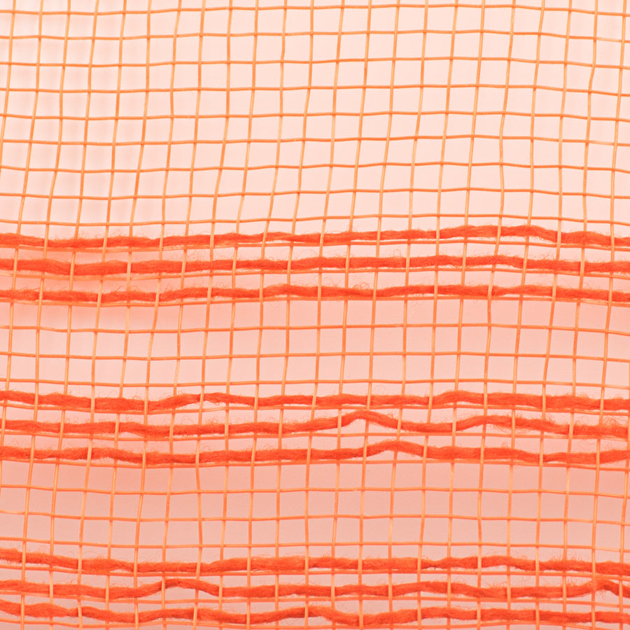 10" Border Stripe Mesh: Orange detail photo 3