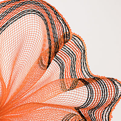 10" Border Stripe Mesh: Orange & Black Lifestyle Photo