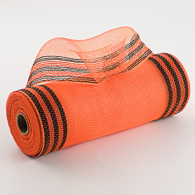 10" Border Stripe Mesh: Orange & Black Item Number: RY8325F7