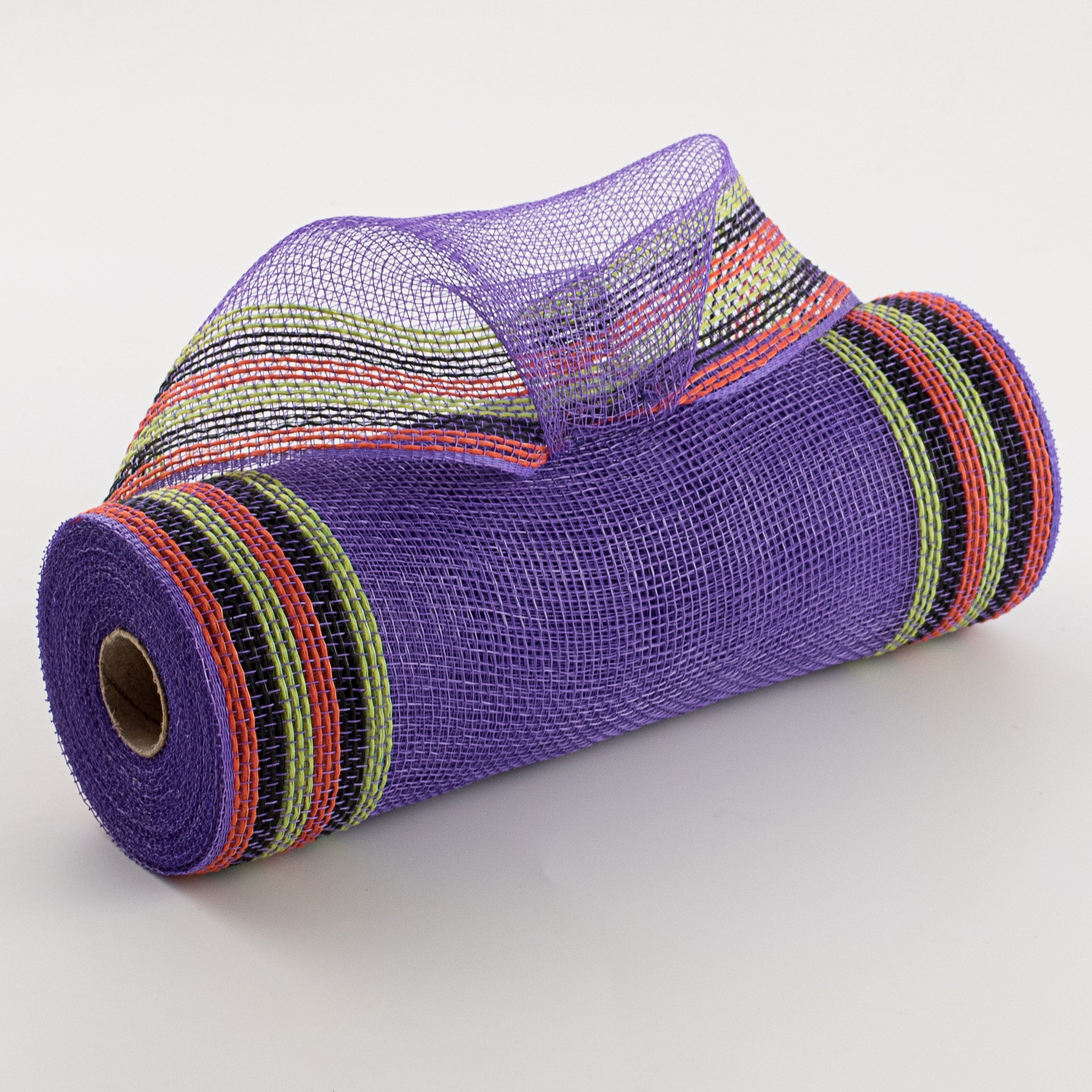 10" Border Stripe Mesh: Purple, Orange, Black, Fresh Green Item Number: RY8326M2