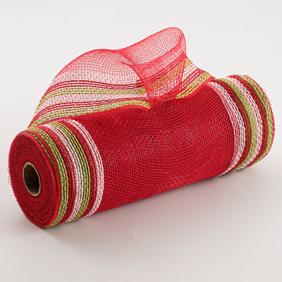 10" Border Stripe Mesh: Red, Fresh Green, White Item Number: RY8326K9
