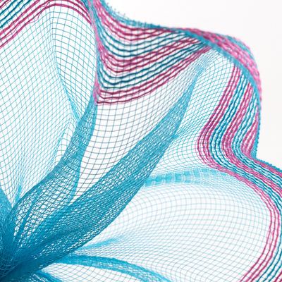 10" Border Stripe Mesh: Turquoise & Hot Pink Lifestyle Photo