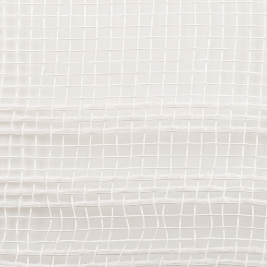 10" Border Stripe Mesh: White detail photo 3