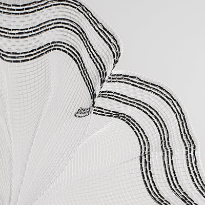 10" Border Stripe Mesh: White & Black Lifestyle Photo