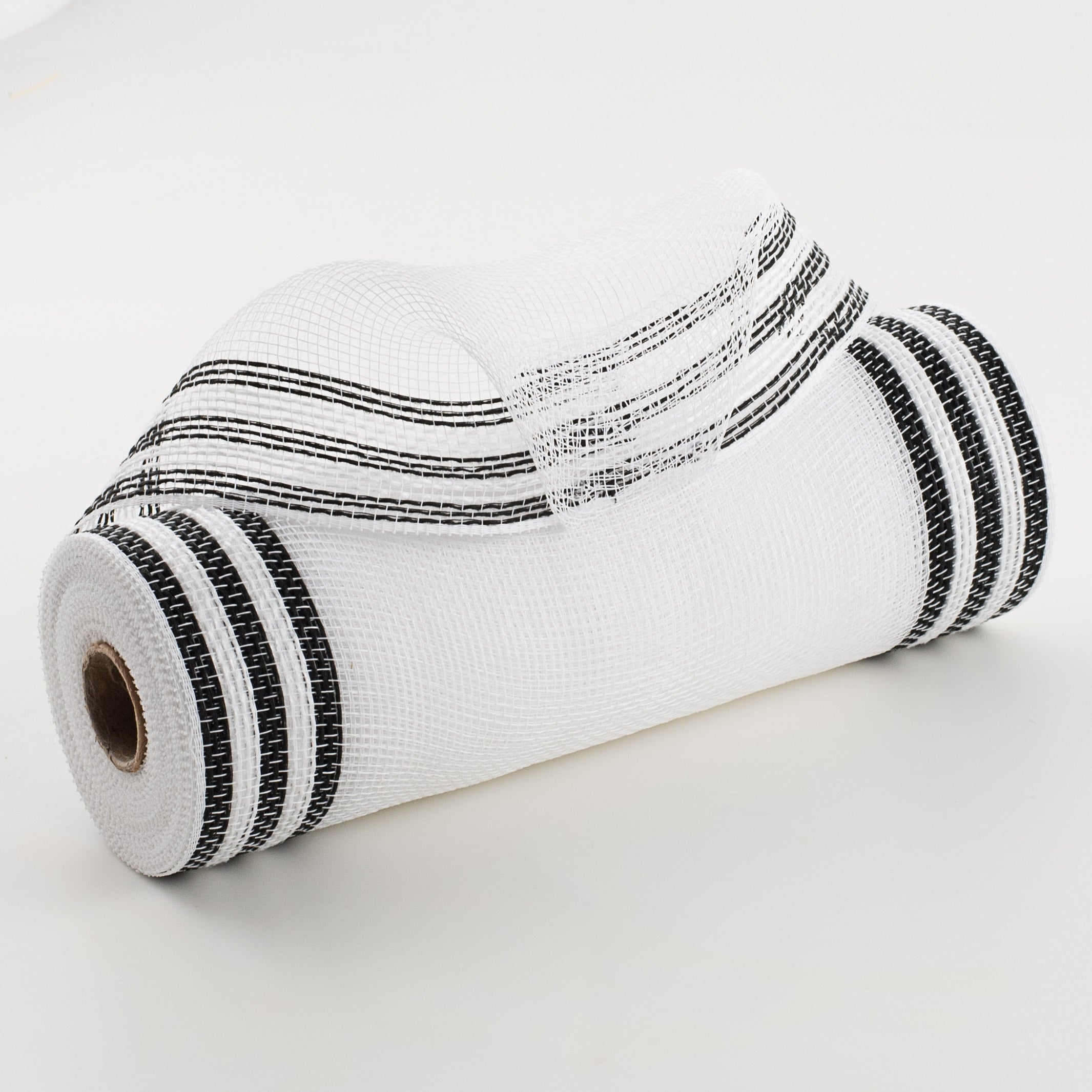 10" Border Stripe Mesh: White & Black Item Number: RY8325F6