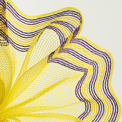10" Border Stripe Mesh: Yellow & Purple Lifestyle Photo