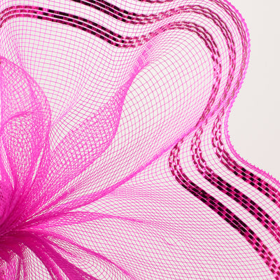 10" Border Stripe Metallic Mesh: Hot Pink Lifestyle Photo