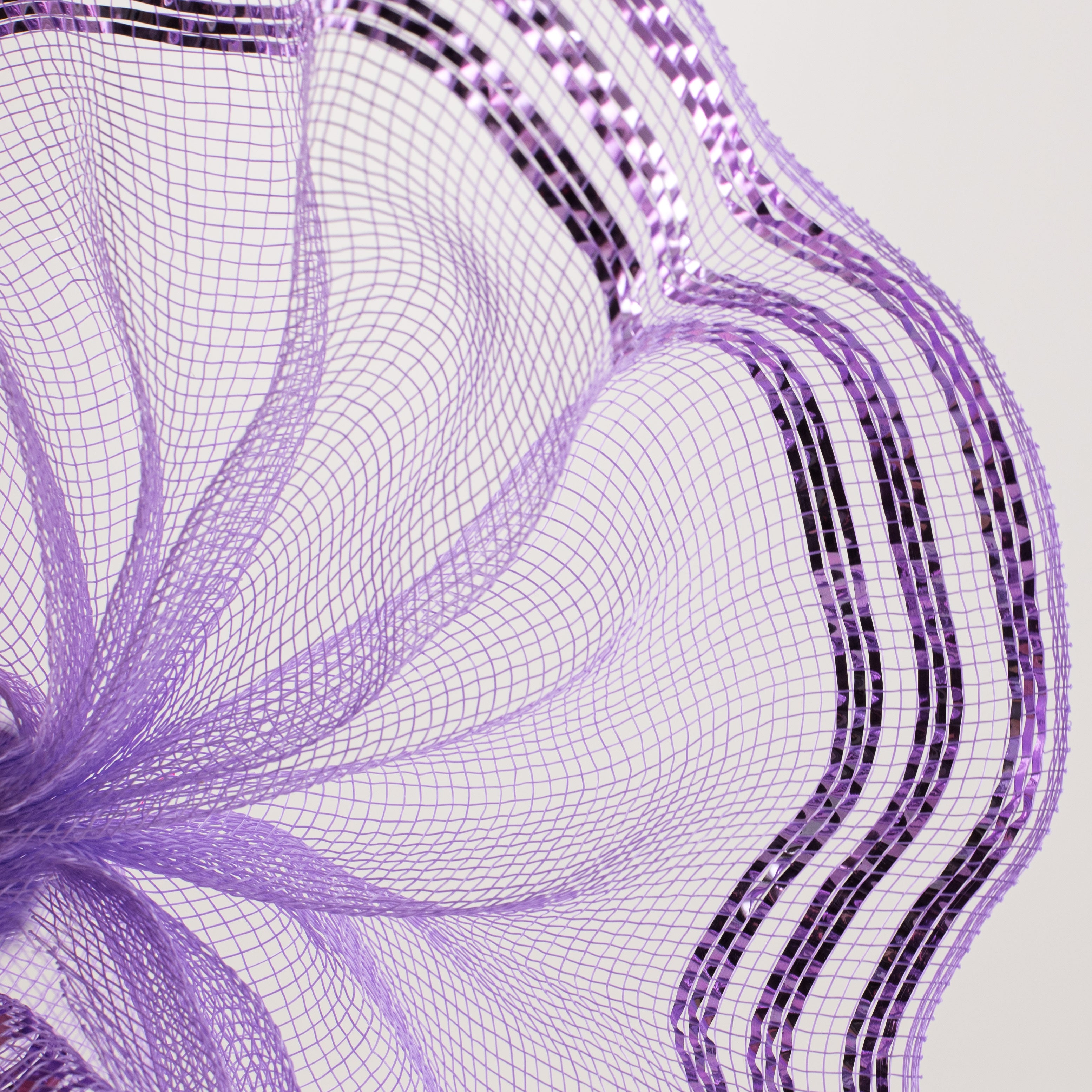 10" Border Stripe Metallic Mesh: Lavender Lifestyle Photo