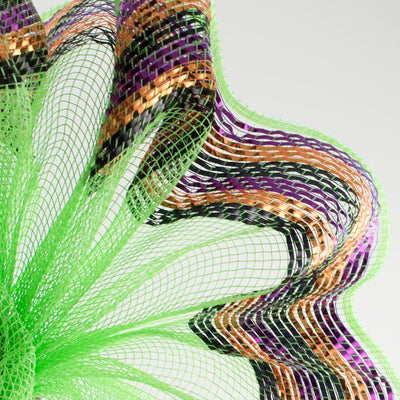 10" Border Stripe Metallic Mesh: Lime & Halloween Lifestyle Photo