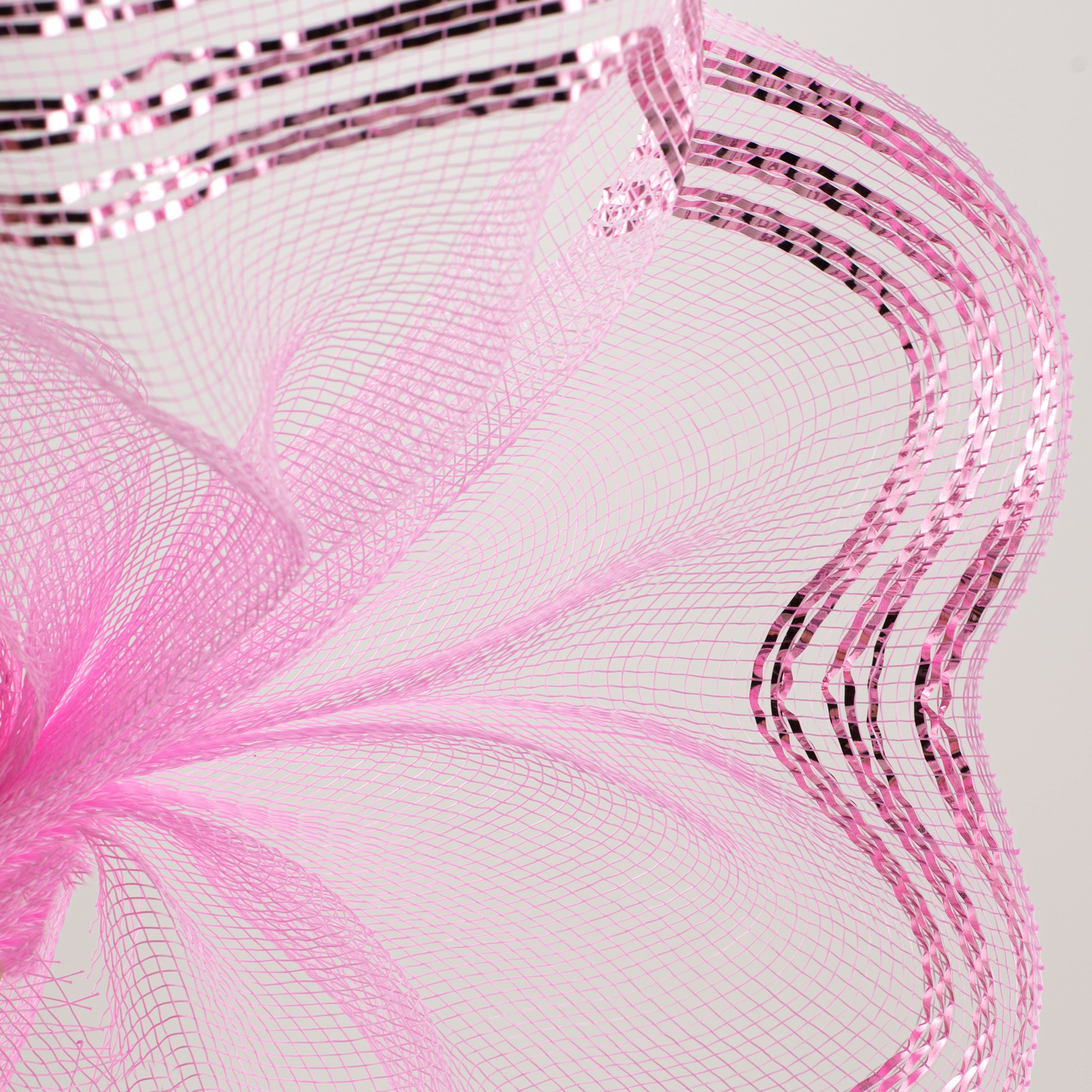10" Border Stripe Metallic Mesh: Pink Lifestyle Photo