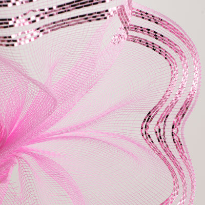 10" Border Stripe Metallic Mesh: Pink Lifestyle Photo