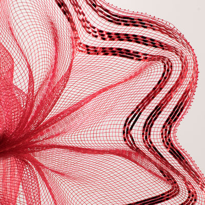 10" Border Stripe Metallic Mesh: Red Lifestyle Photo