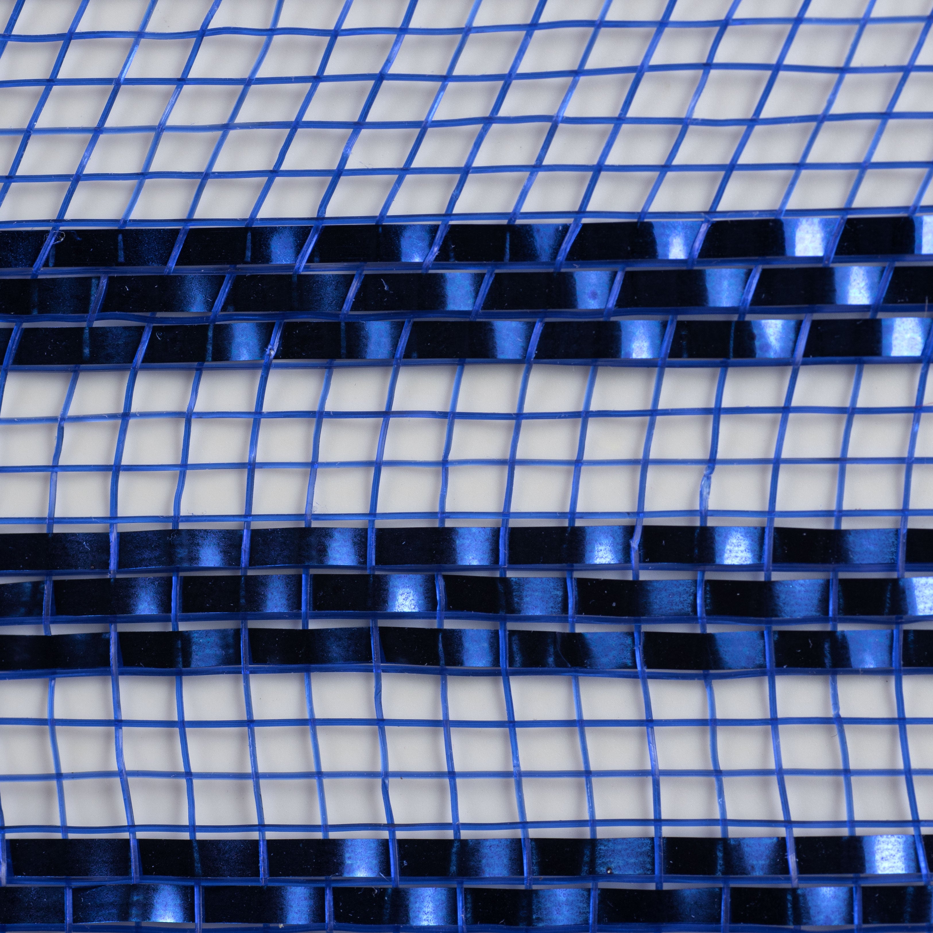 10" Border Stripe Metallic Mesh: Royal Blue detail photo 3