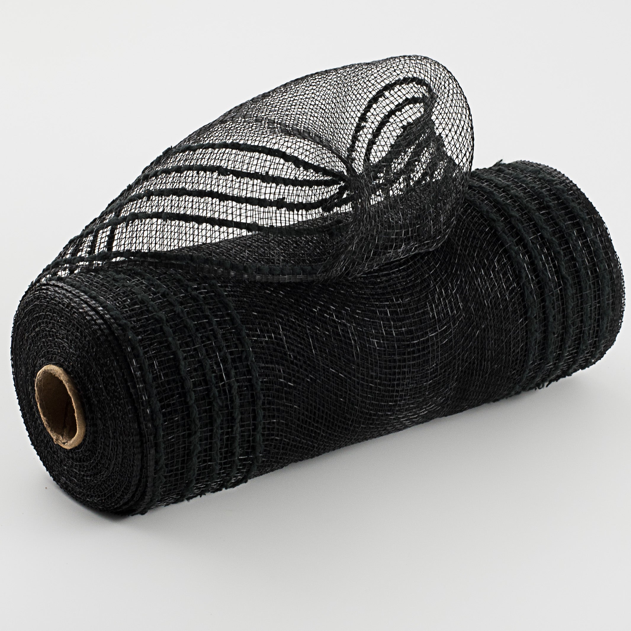 10" Border Stripe Snowdrift Mesh: Black Item Number: RY811402