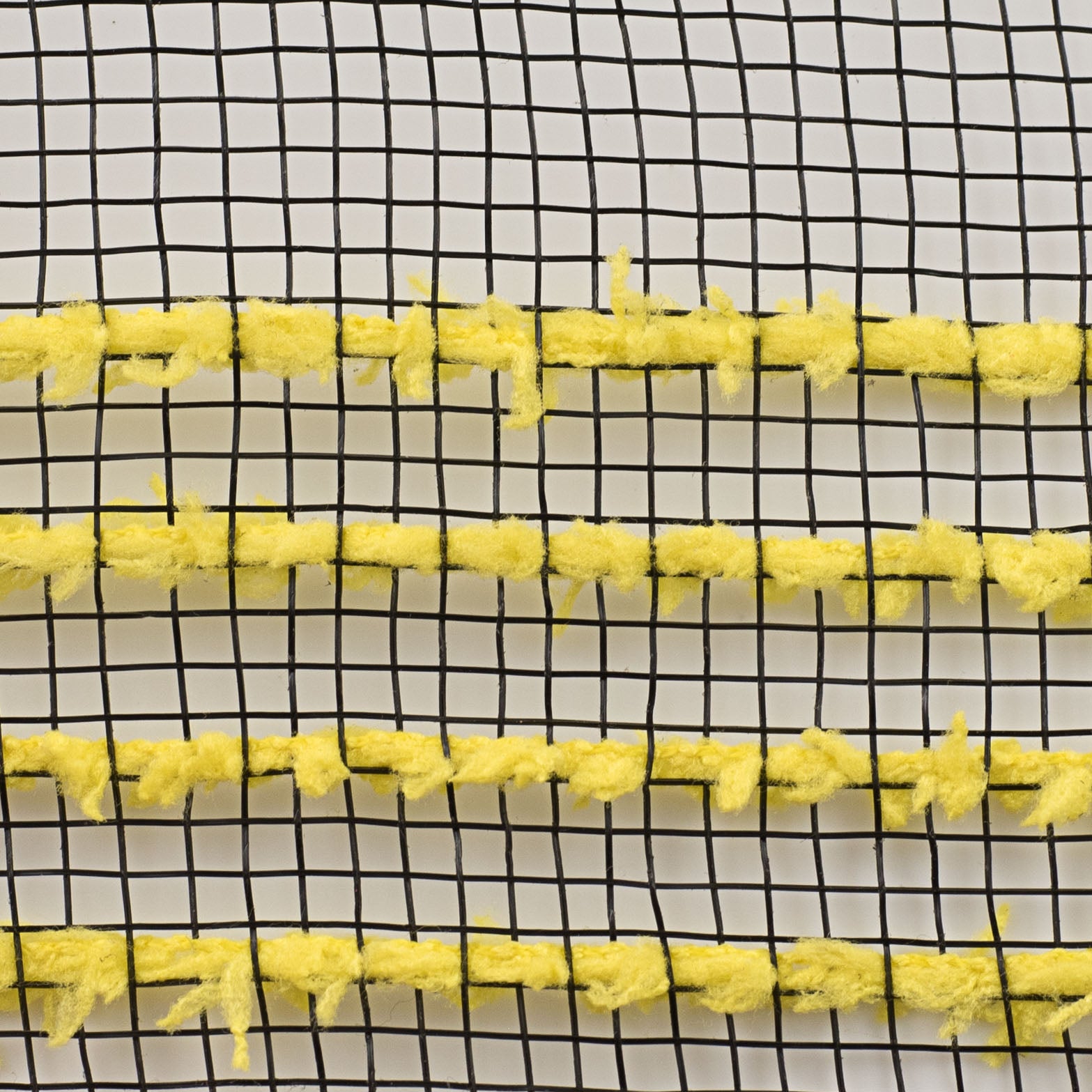 10" Border Stripe Snowdrift Mesh: Black & Yellow detail photo 3