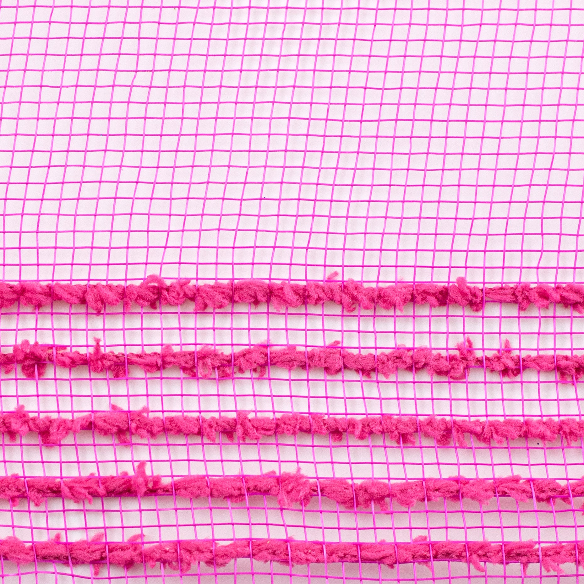 10" Border Stripe Snowdrift Mesh: Hot Pink detail photo 3