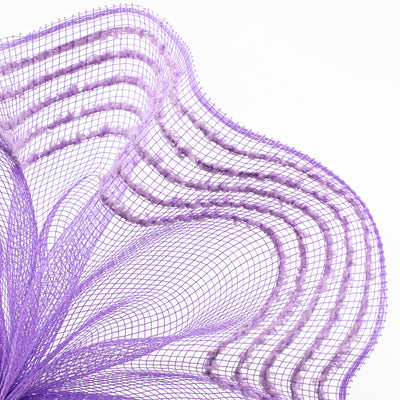 10" Border Stripe Snowdrift Mesh: Lavender Lifestyle Photo