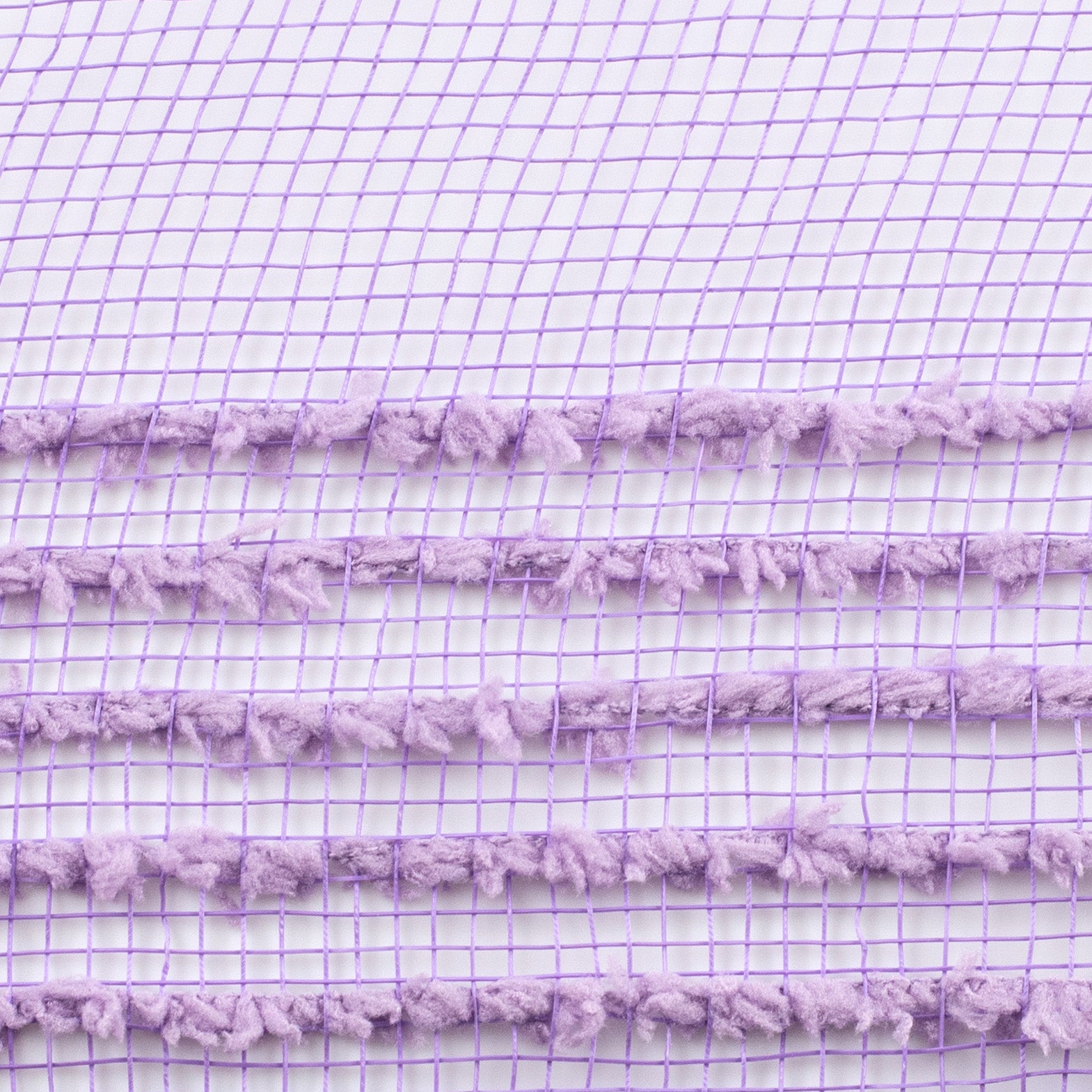 10" Border Stripe Snowdrift Mesh: Lavender detail photo 3
