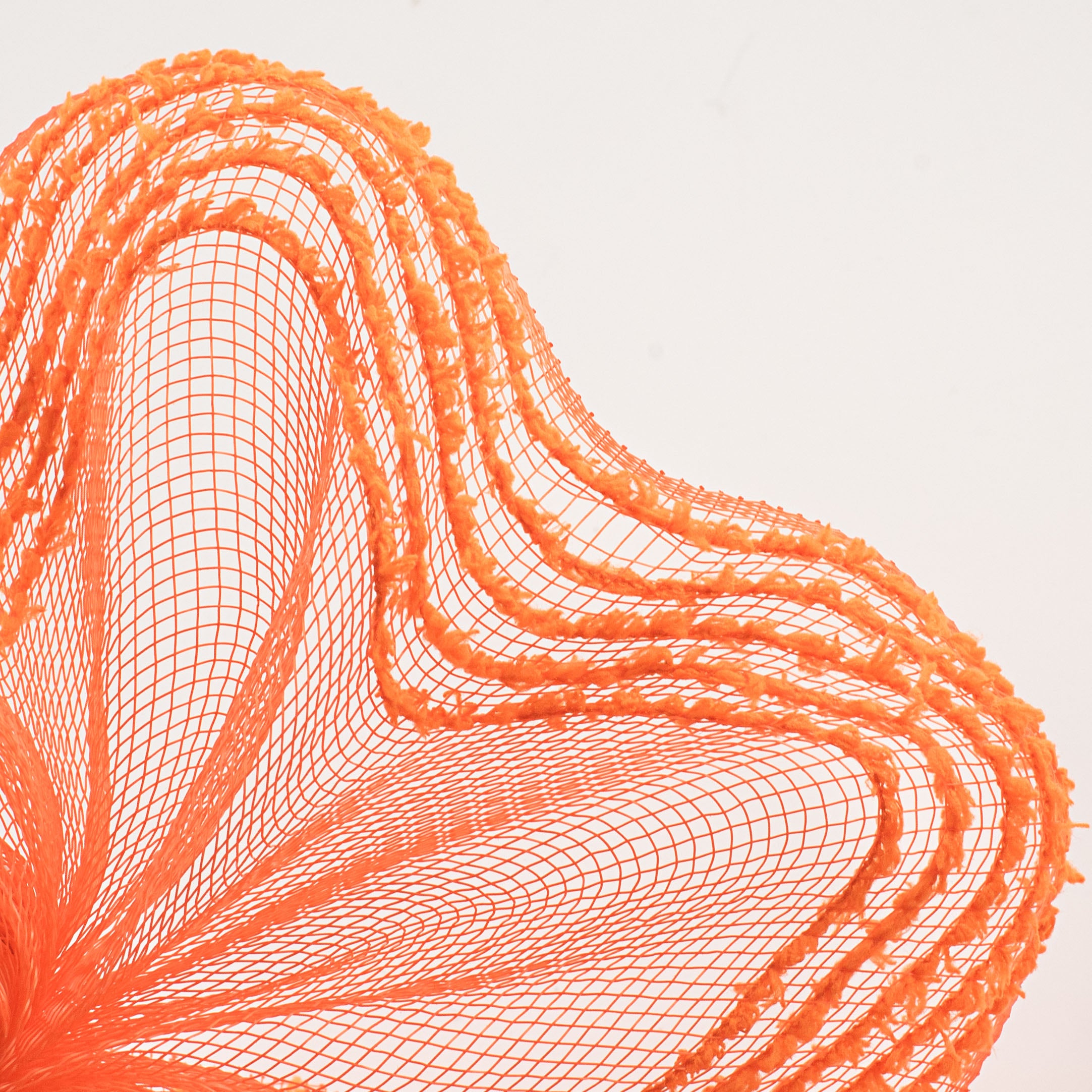 10" Border Stripe Snowdrift Mesh: Orange Lifestyle Photo