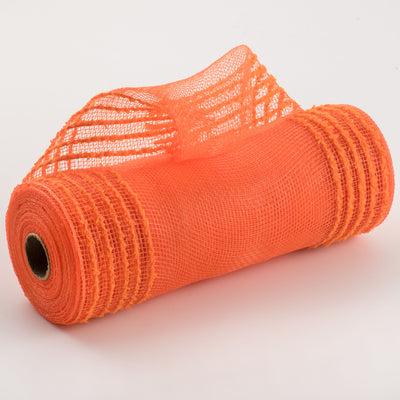 10" Border Stripe Snowdrift Mesh: Orange Item Number: RY811420