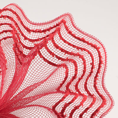 10" Border Stripe Snowdrift Mesh: Red Lifestyle Photo