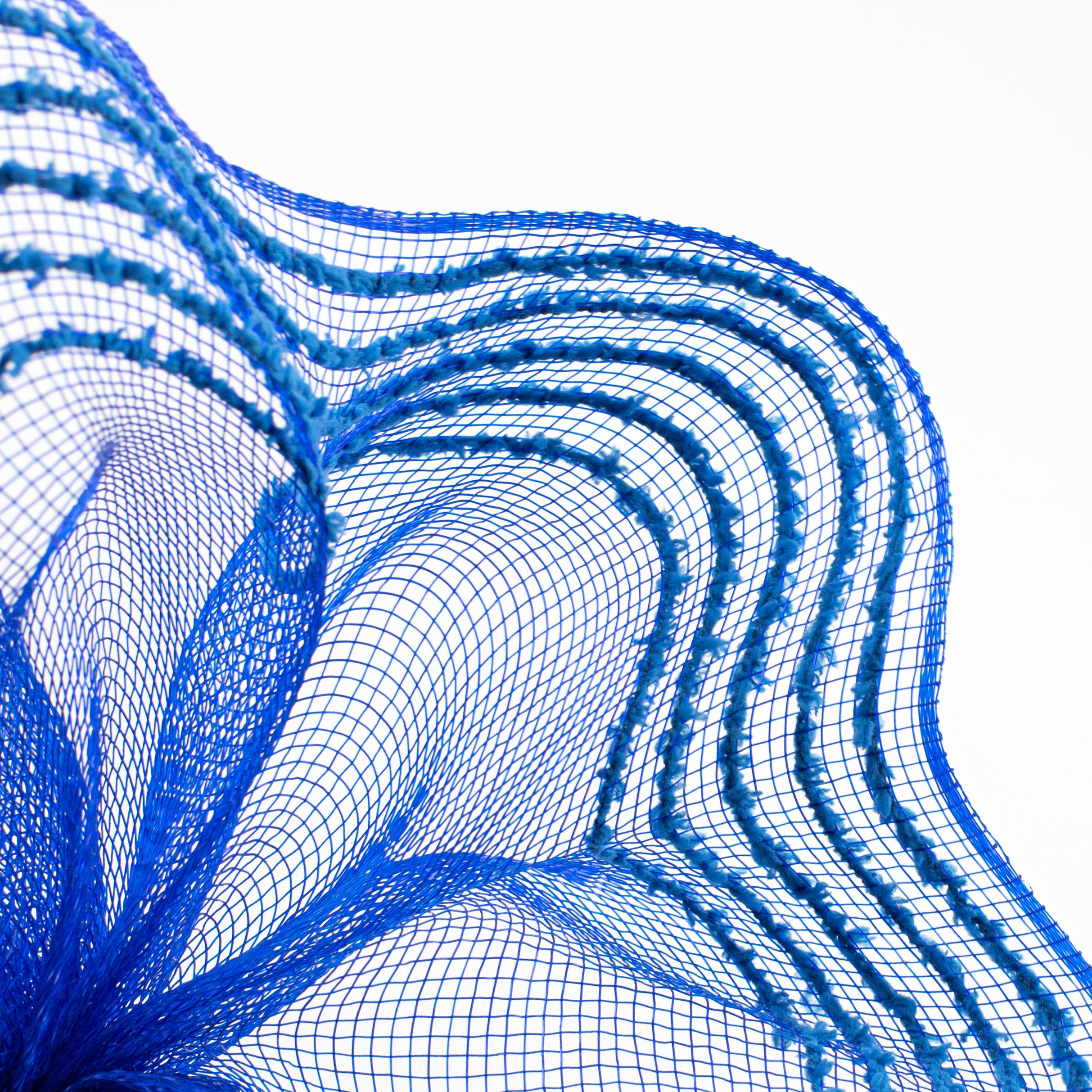 10" Border Stripe Snowdrift Mesh: Royal Blue Lifestyle Photo