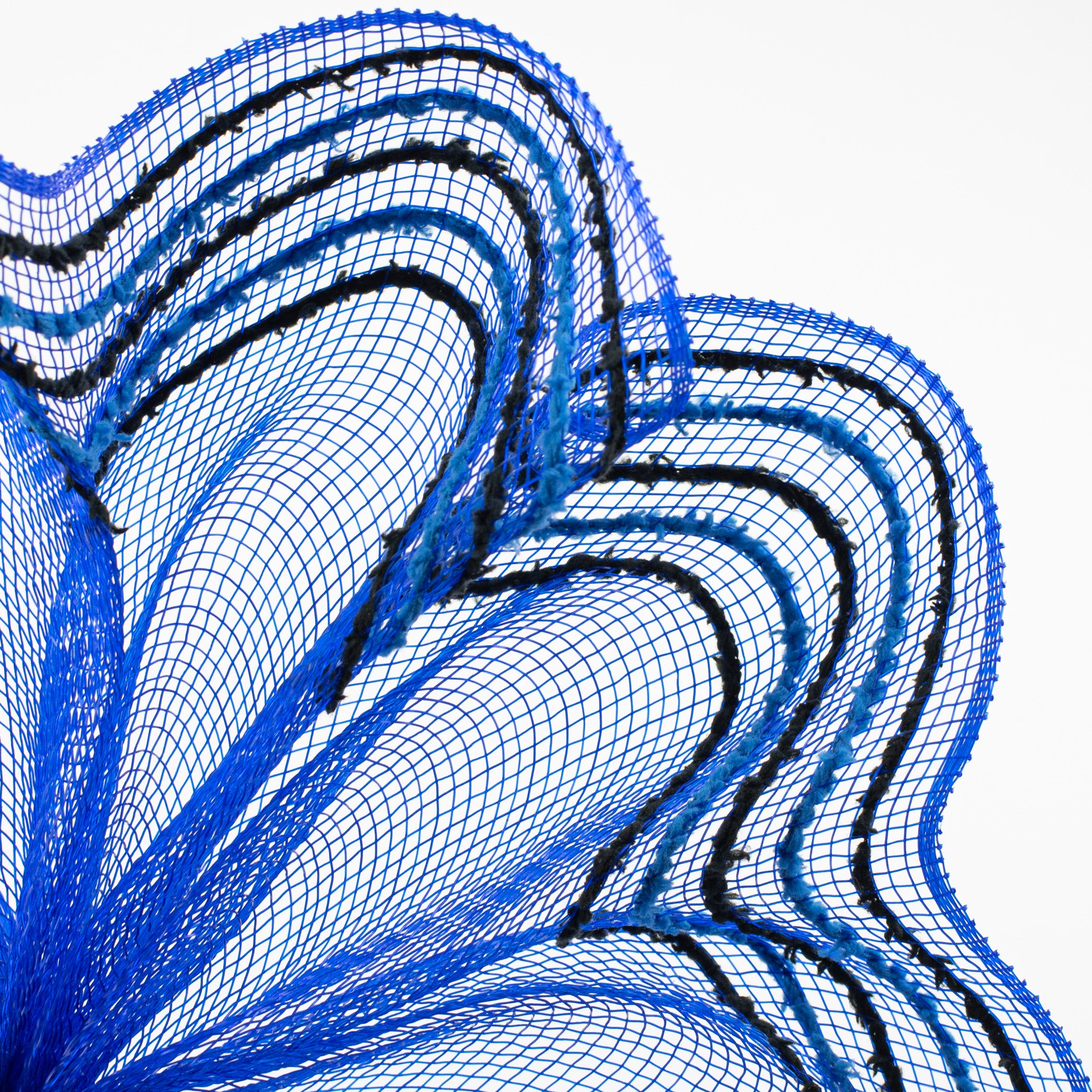 10" Border Stripe Snowdrift Mesh: Royal Blue, Blue, Black Lifestyle Photo