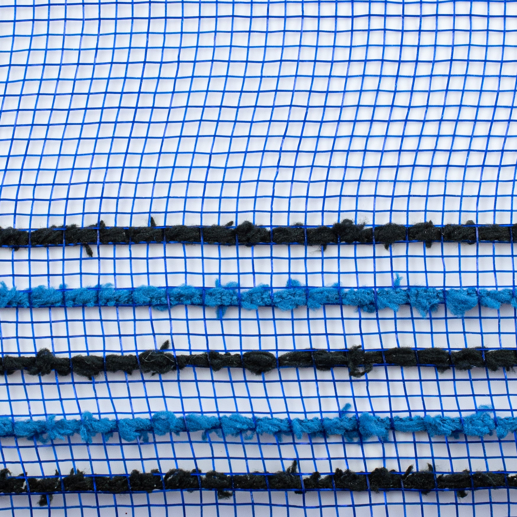 10" Border Stripe Snowdrift Mesh: Royal Blue, Blue, Black detail photo 3