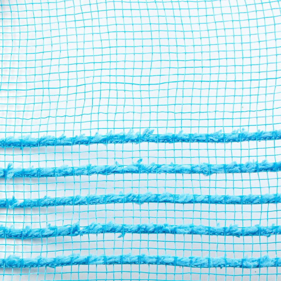 10" Border Stripe Snowdrift Mesh: Turquoise detail photo 3