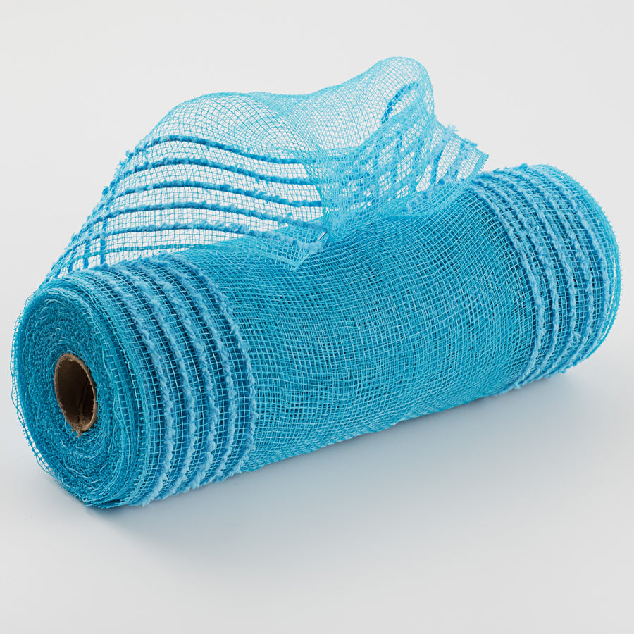 10" Border Stripe Snowdrift Mesh: Turquoise Item Number: RY811444