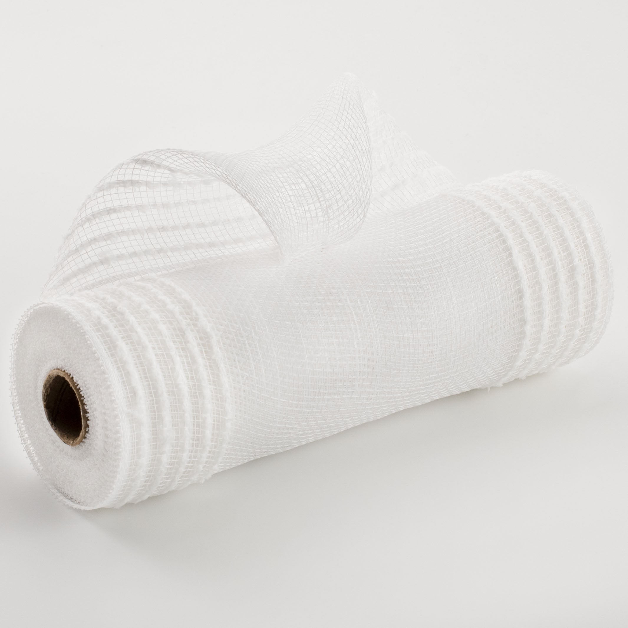 10" Border Stripe Snowdrift Mesh: White Item Number: RY811327
