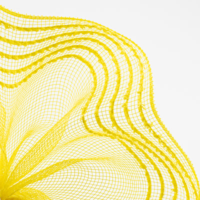 10" Border Stripe Snowdrift Mesh: Yellow Lifestyle Photo