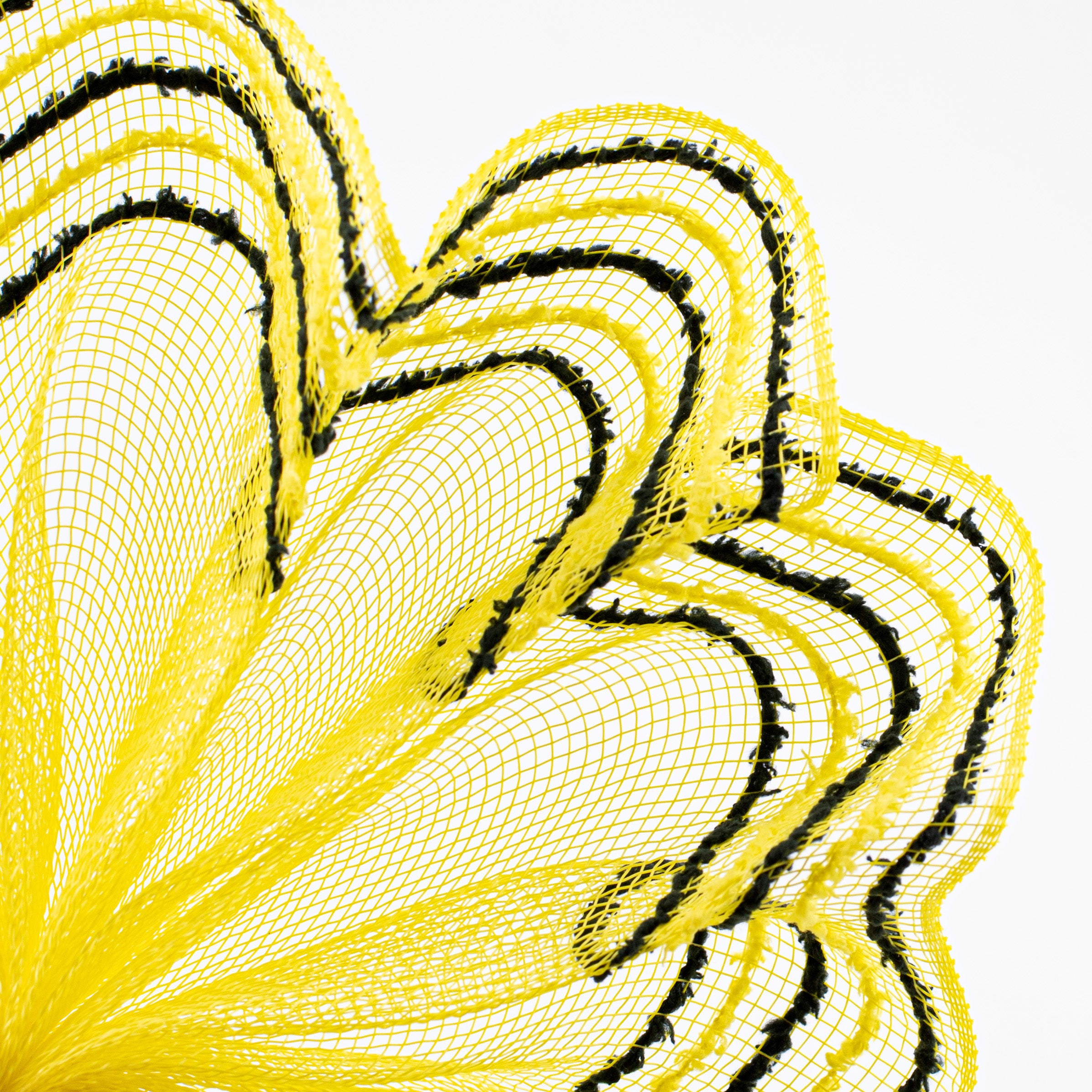 10" Border Stripe Snowdrift Mesh: Yellow, Yellow, Black Lifestyle Photo